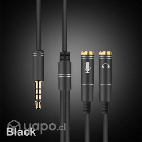 Adaptador De Cable Conector 2 En 1 De 3,5mm Estére