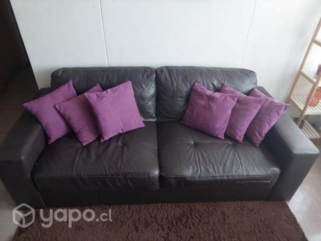 Sofa ecocuero 3 cuerpos