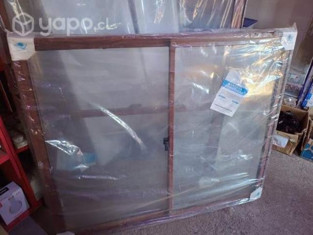 Ventanas de 1.20 x 1 Metro aluminio color madera