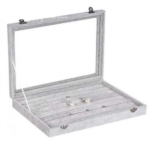 Organizador Caja Exhibidora Joyas Anillo Con Tapa