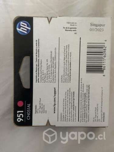 Pack 3 tintas HP 951 originales nuevo