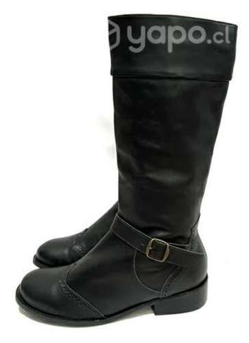 Bota 100% Cuero Marca Mor N*39 Negro