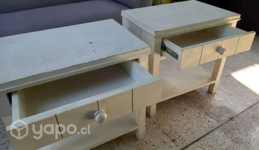 Respaldo Cama King y Veladores - Color Blanco