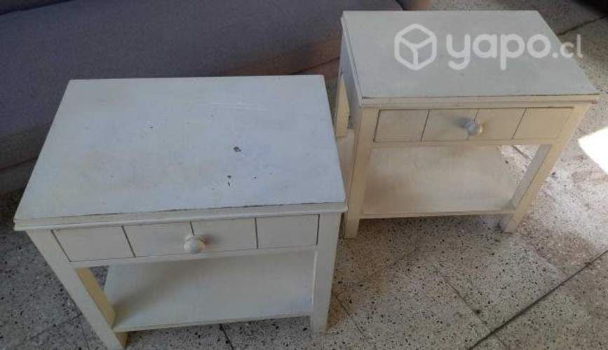 Respaldo Cama King y Veladores - Color Blanco