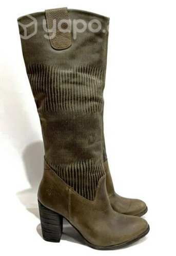 Bota Larga de Cuero Graso Marca Pixipie N*36