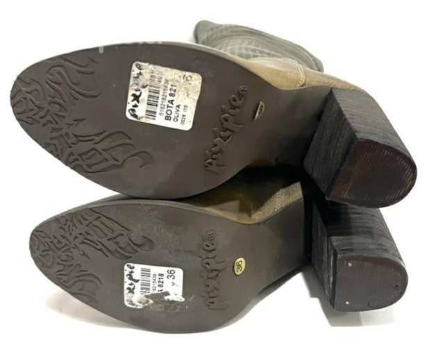 Bota Larga de Cuero Graso Marca Pixipie N*36