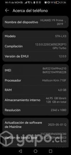 Huawei Y9 Prime usado
