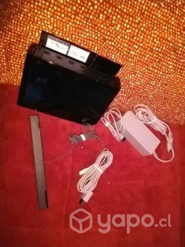 Nintendo Wii negra retrocompatible desbloqueada