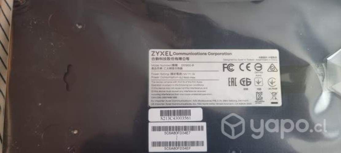 Switch Administrable 8 Puertos Gigabit Zyxel
