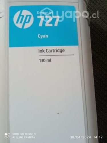Tinta HP 727 cyan original de 130ml sin caja