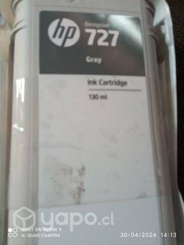 Tinta hp 727 gris original de 130ml sin caja