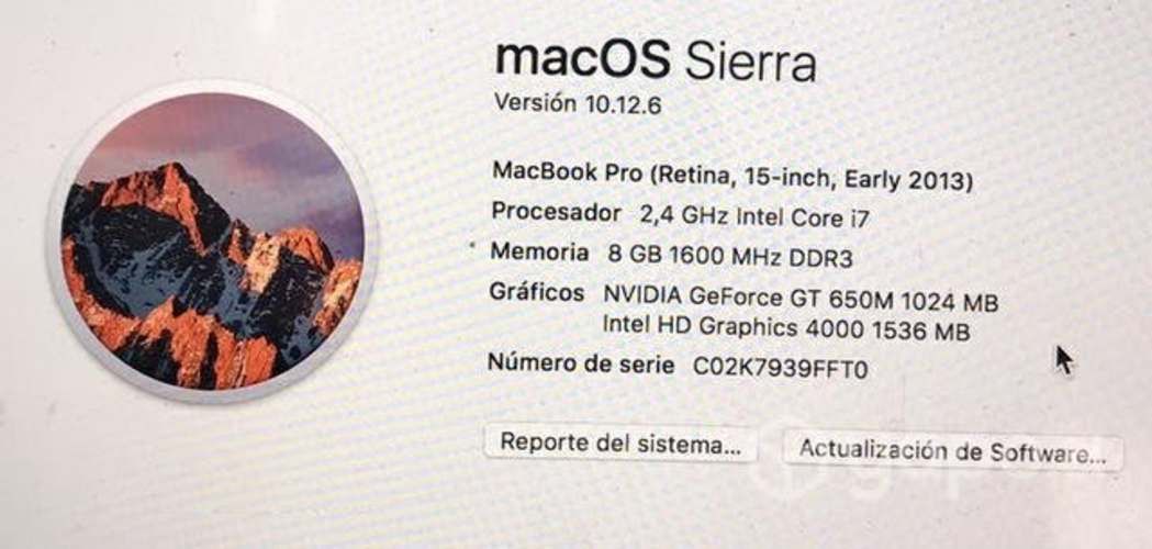 MacBook Pro Retina de 15 pulgadas
