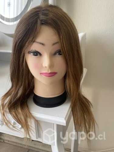 Peluca larga cabello natural más extensión