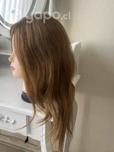 Peluca larga cabello natural más extensión
