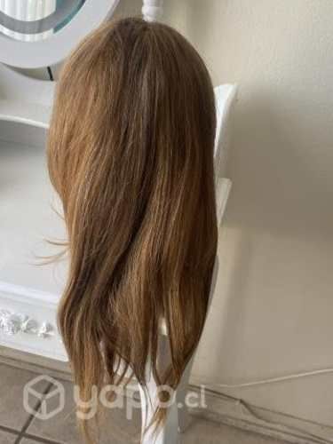 Peluca larga cabello natural más extensión