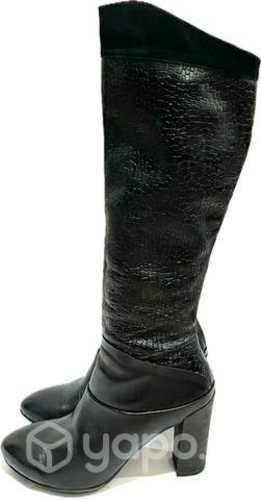 Bota 100% Cuero Marca Felmini N*39 Negro Exclusiva