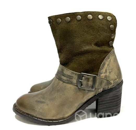 Botín De Cuero Marca Pixipie M*35 Café Matizado