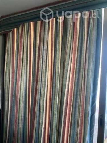Cortinas forradas con cenefas Hay 2 paños