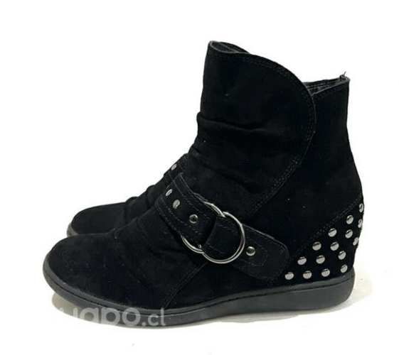 Botín Cuero Taco Chino Marca Skechers N*37.5