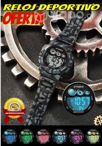 Reloj Deportivo Marca SYNOKE 7 Colores De Luz