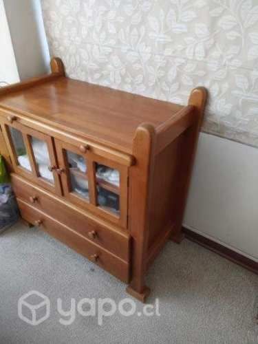 Cómoda Cuja Bebe Madera Raulí (Buen estado)