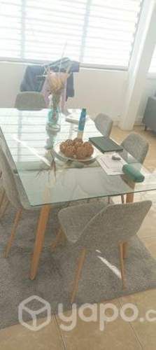 Comedor vidrio 6 sillas