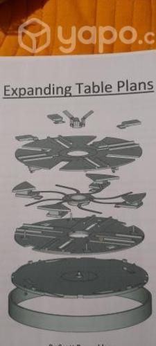 Mesa redonda plegable