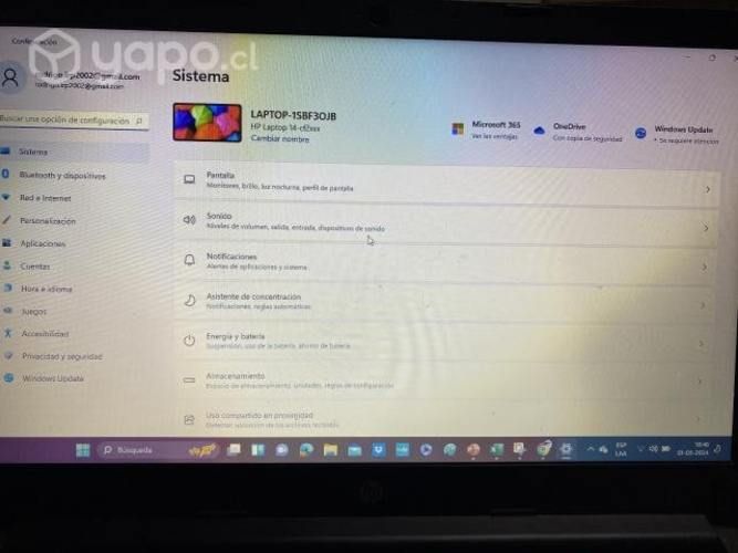 Laptop HP 14 pulgadas modelo LAPTOP-1SBF3OJB