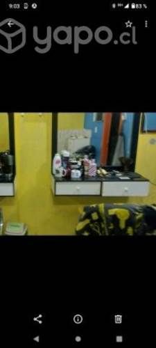 Mueble colgante con 2 cajones y espejo