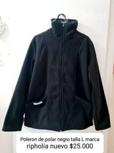 Poleron polar negro talla L ripholia