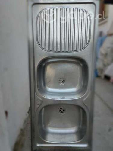 Lavaplatos doble 120×50 empotrado derecho