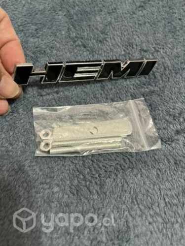 Logo auto Dodge Hemi metálico (el par)