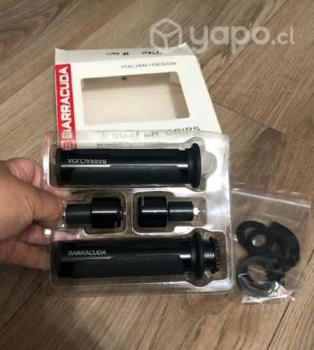 Puño moto barracuda 22 mm (negro)