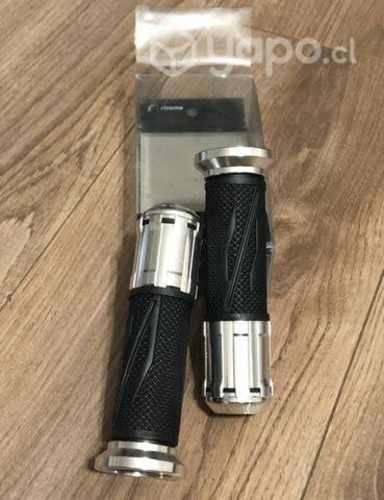 Puño moto universal plateado