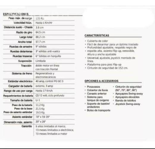 Silla de ruedas eléctrica butaca marca elitees