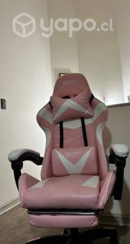 Silla gamer rosada