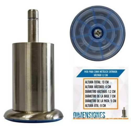 Pata Metálica Rosen Modelo 1, Vástago 1.2 Cm