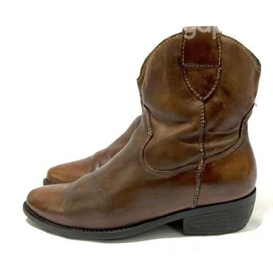 Botín Texano De Cuero Marca Bruno Rossi N*36