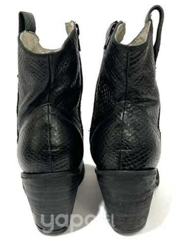 Botín Texano De Cuero Marca Wados N*38 Negro
