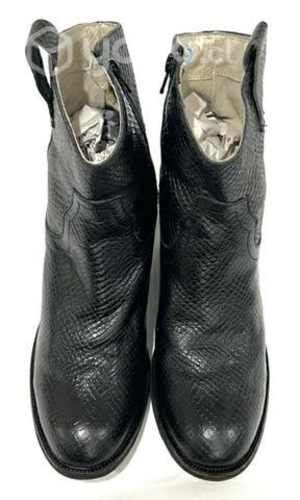 Botín Texano De Cuero Marca Wados N*38 Negro