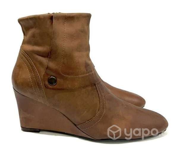 Botín Taco Chino 100% Cuero Marca Mor N*40 Café