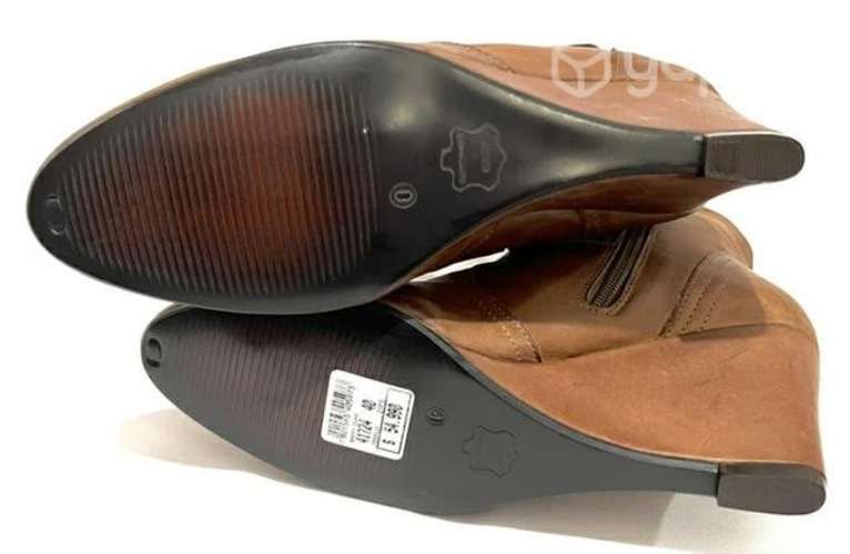 Botín Taco Chino 100% Cuero Marca Mor N*40 Café