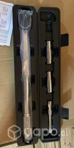 Llave Torque Torquimetro 1/2-28-210nm+Dados+Extens