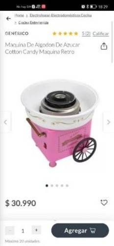 Maquina de algodon de azucar