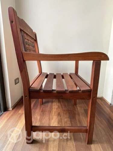 Juego de comedor de terraza de madera