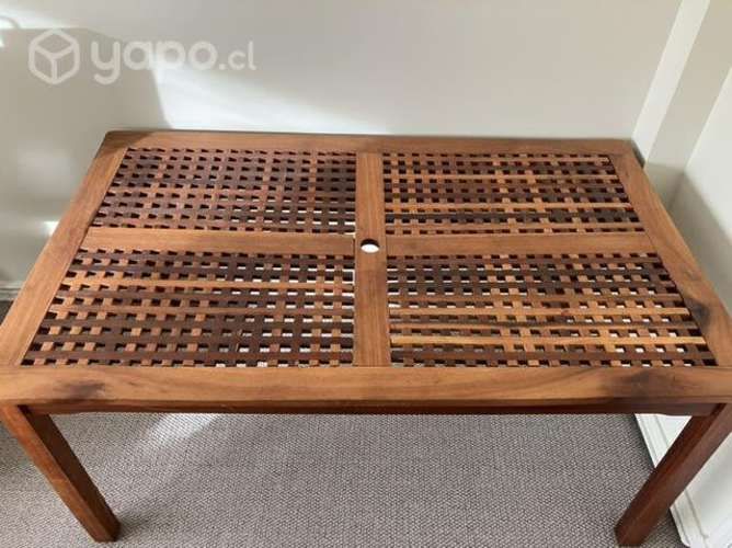 Juego de comedor de terraza de madera