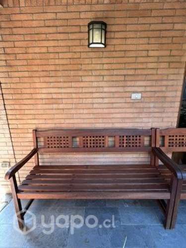 Juego de comedor de terraza de madera