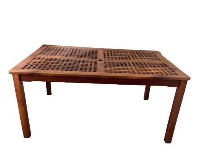 Juego de comedor de terraza de madera