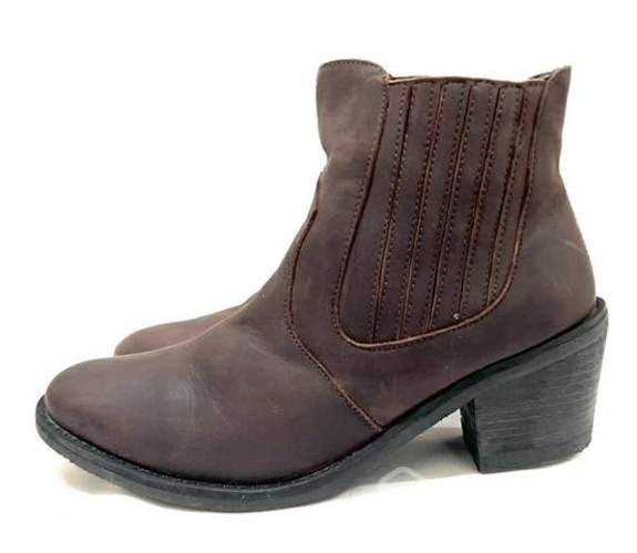 Botín Semi Vaquero 100% Cuero N*36 Marca Mor