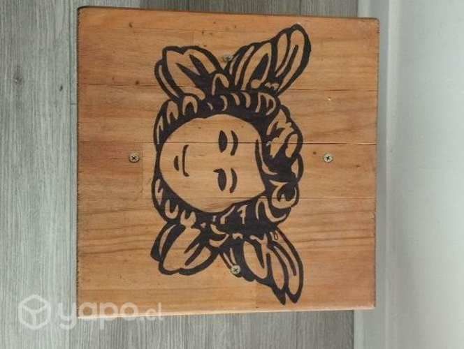 Oportunidas Banca de madera con estampado!